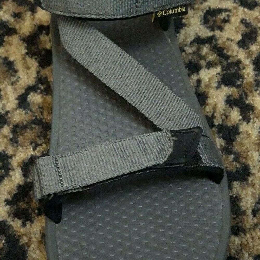 Columbia Adjustable Strap Gray Sandals Mens Shoes 13 Fluid Frame Antimicrobien - Picture 7 of 8